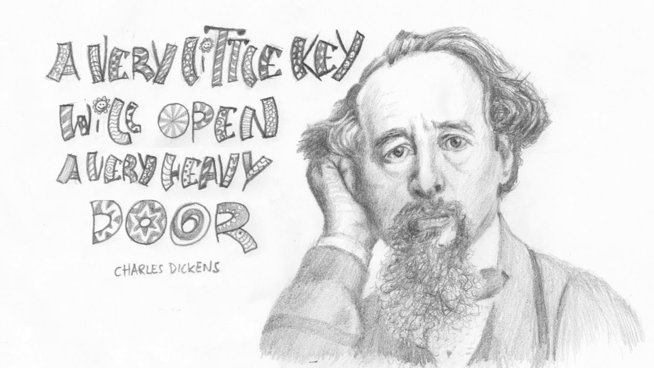 Charles Dickens Drawing Beautiful Image