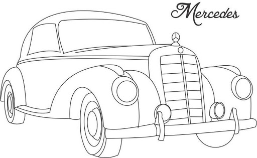 Classic Vintage Car Drawing Image