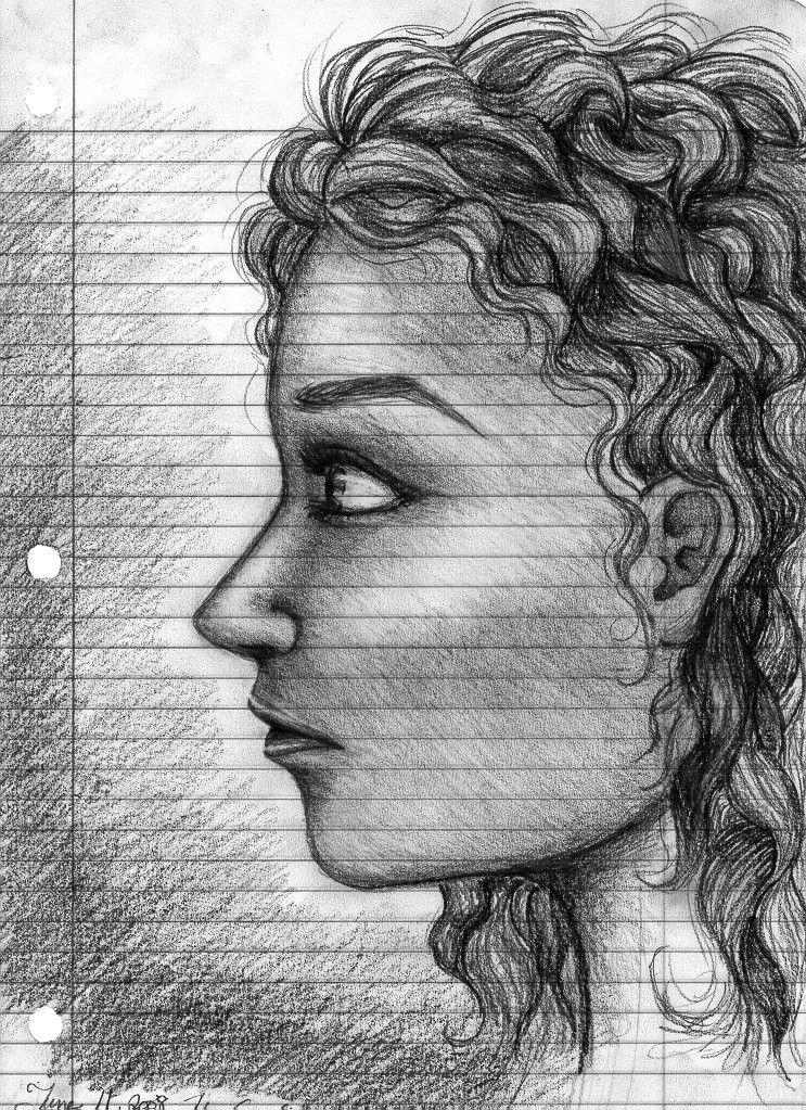 Curly Hair Drawing High-Quality