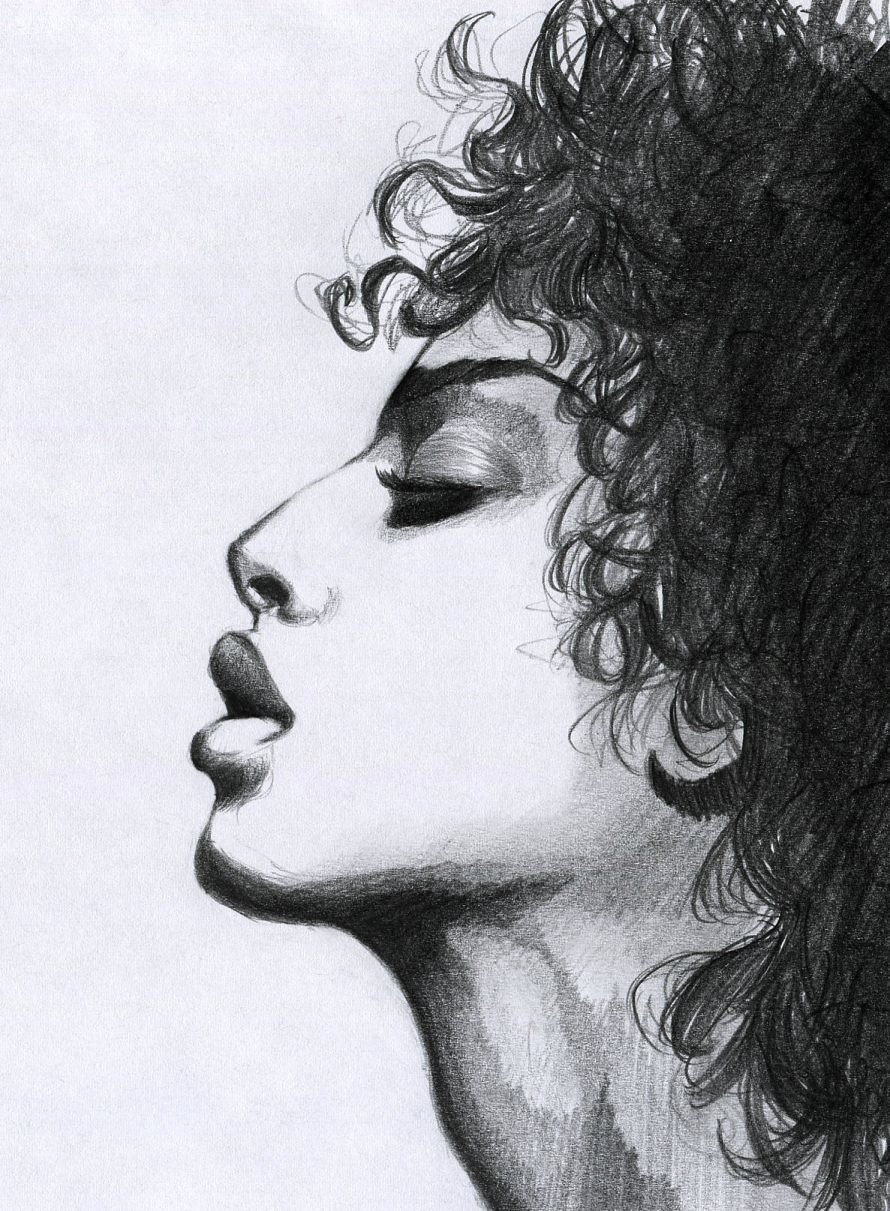 Curly Hair Drawing Realistic