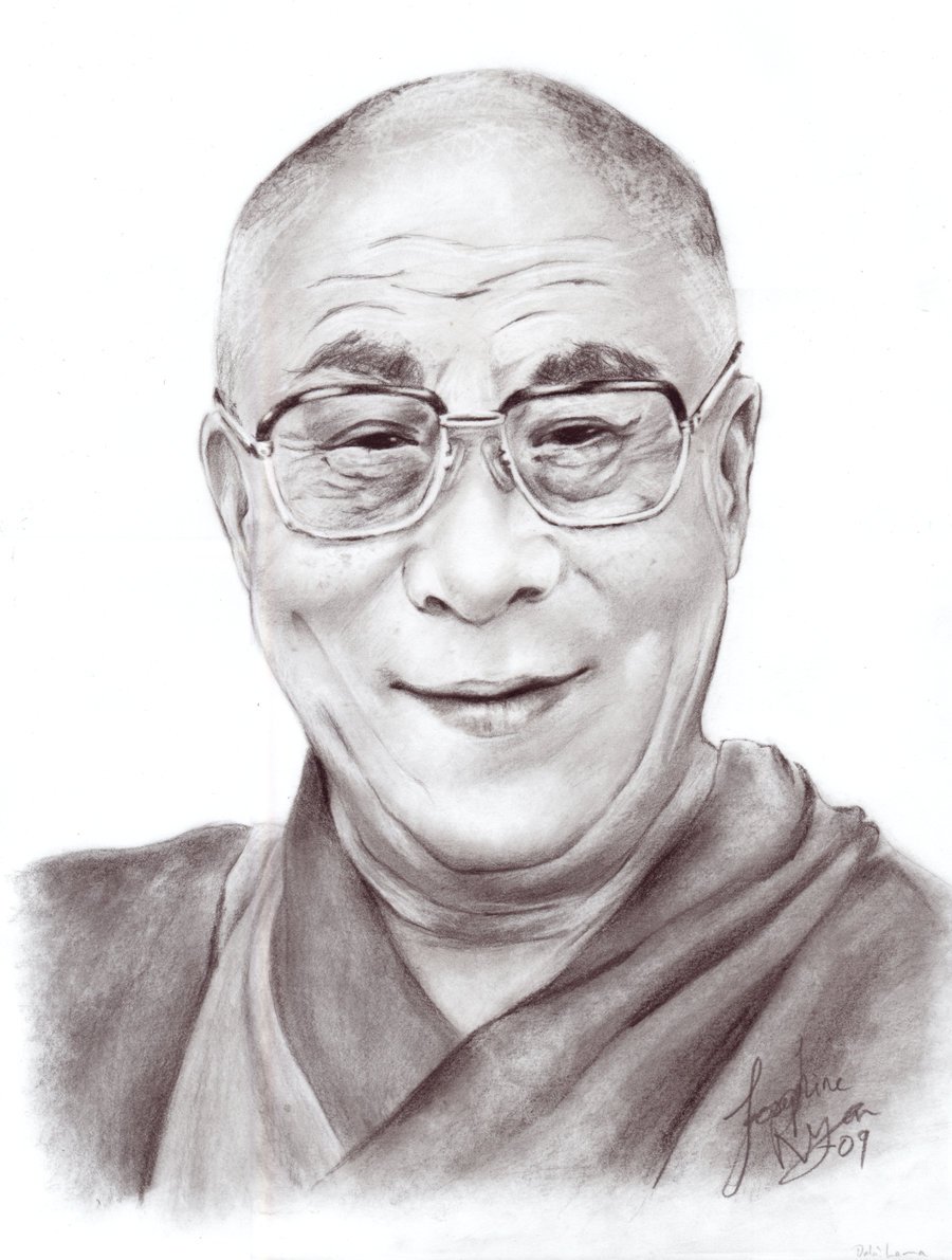 Dalai Lama Drawing Sketch