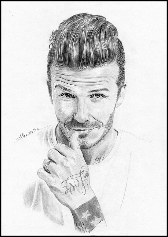 David Beckham Drawing Art