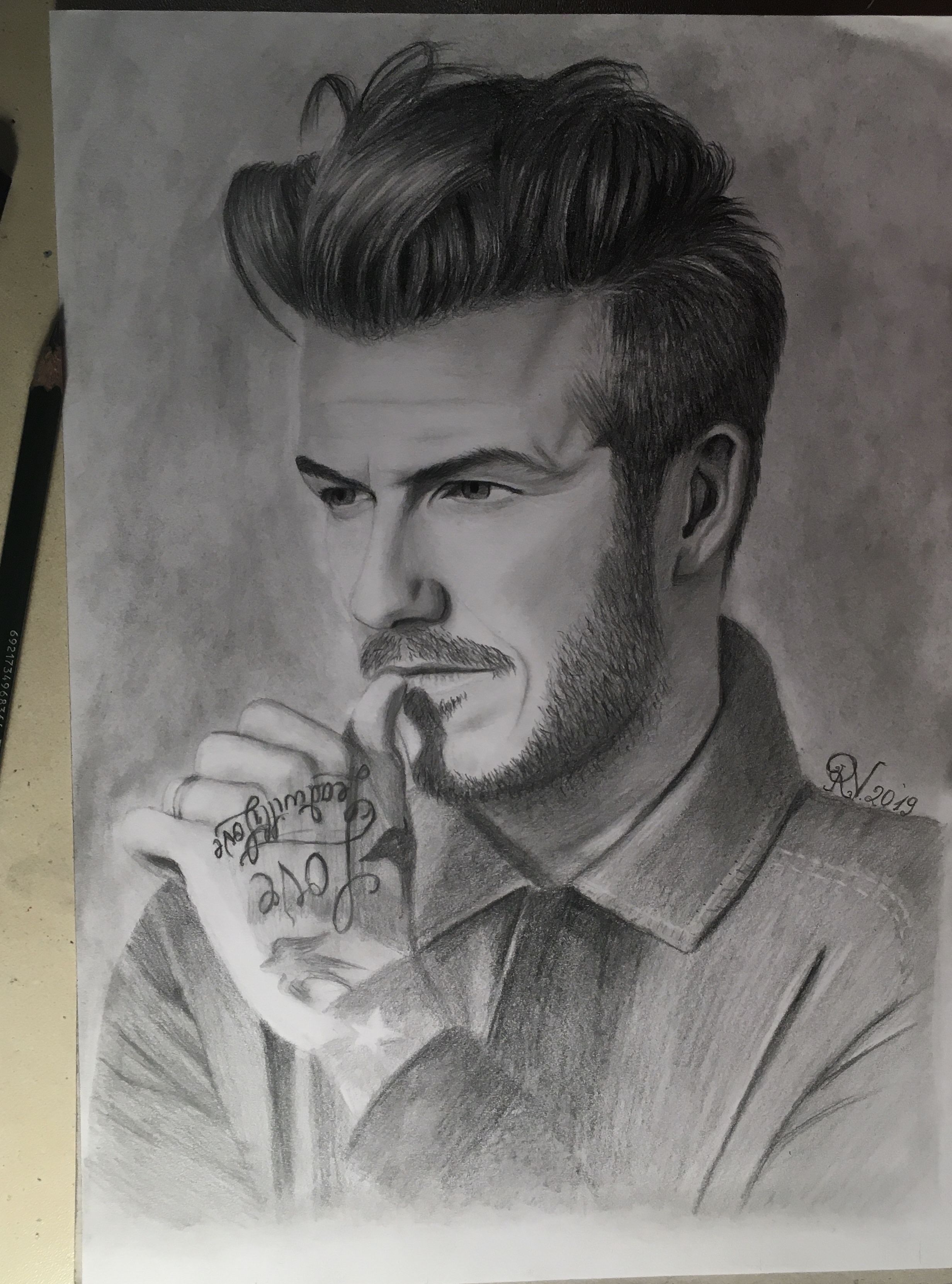 David Beckham Drawing Pictures
