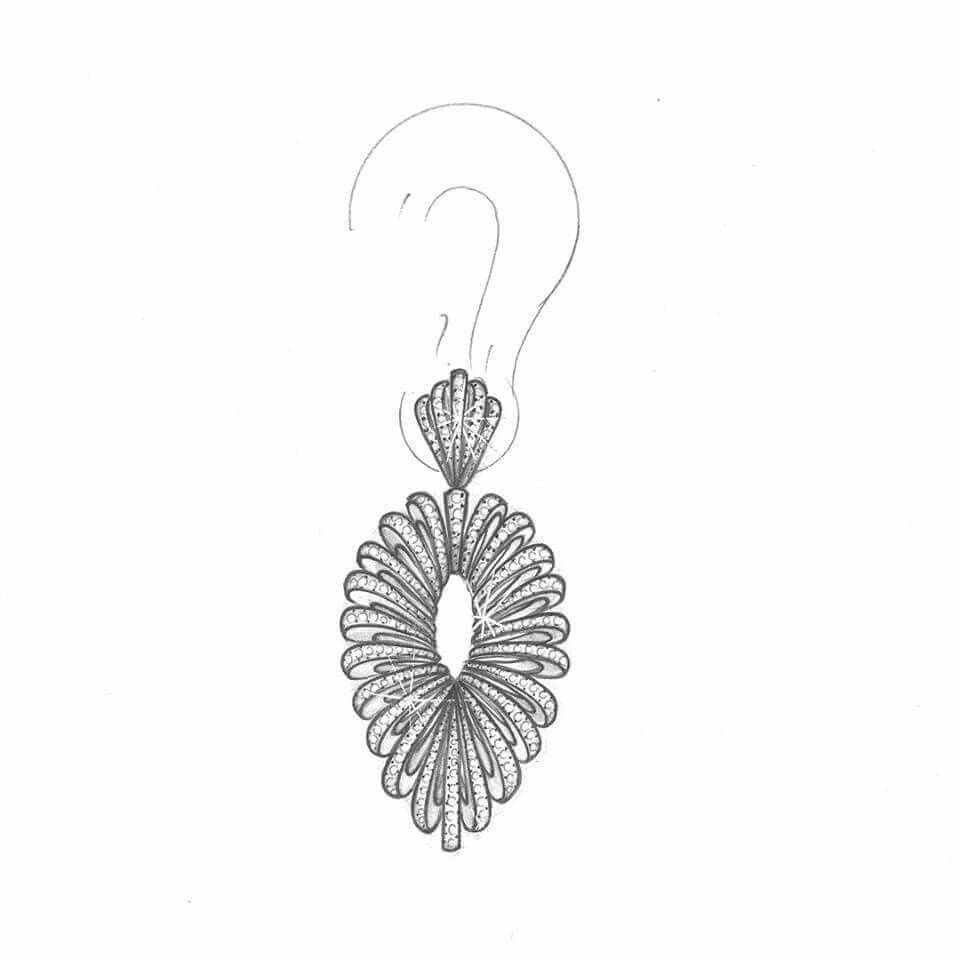 Earring Drawing High-Quality