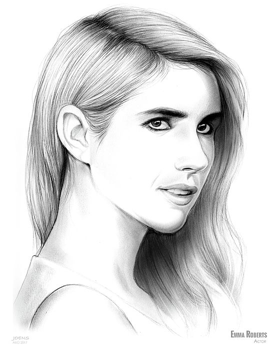 Emma Roberts Drawing Pic