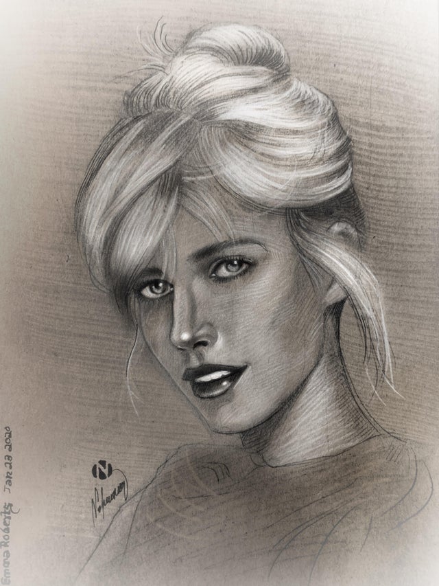Emma Roberts Drawing Realistic