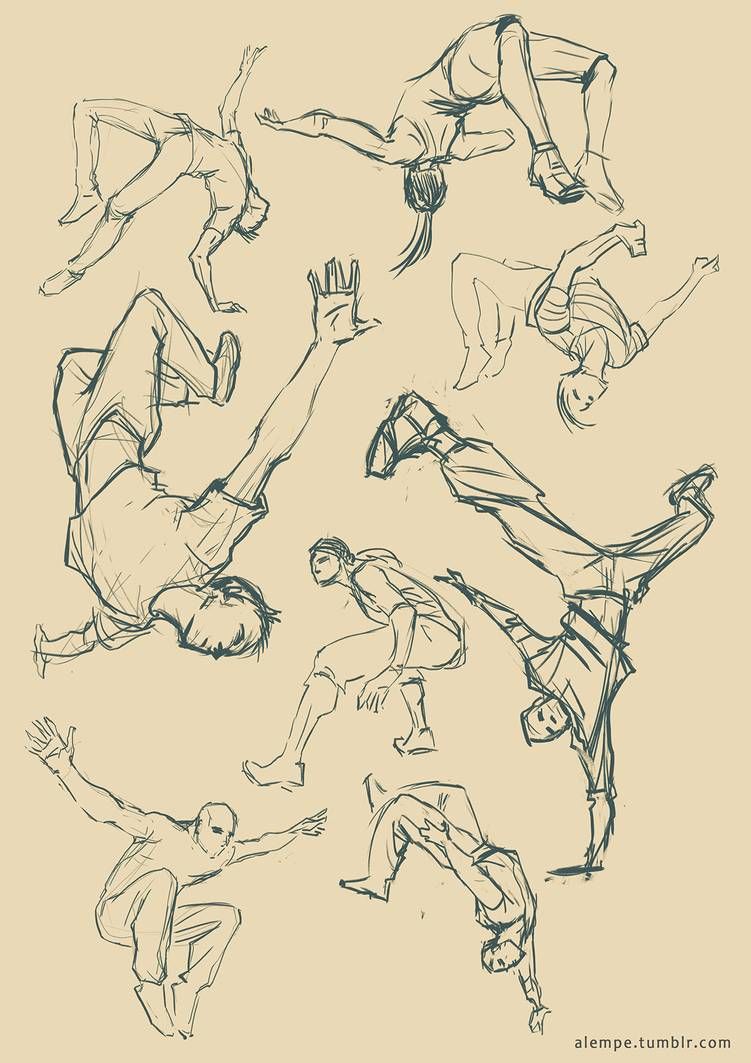 Figure Action Poses Drawing Photo