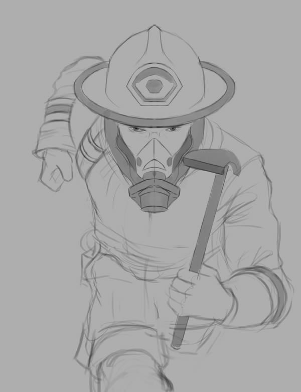 Firefighter Best Drawing