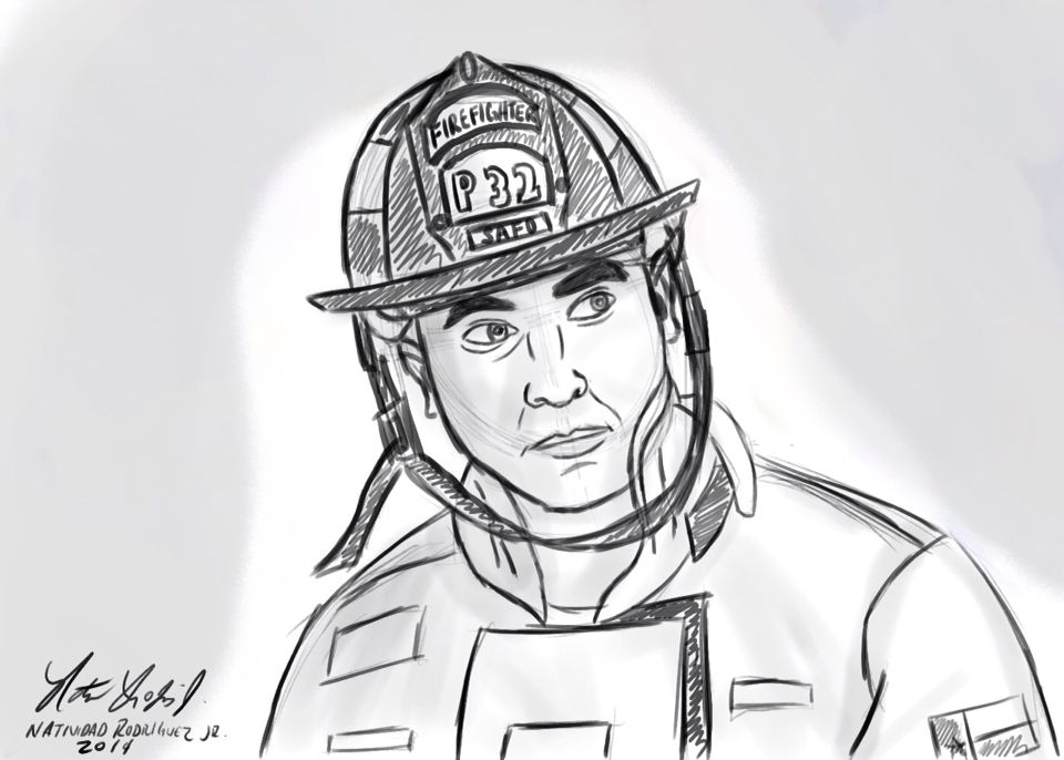 Firefighter Drawing Art