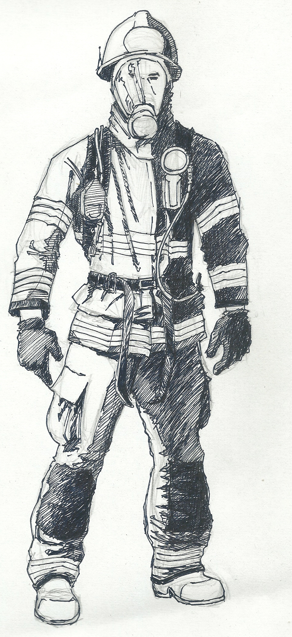 Firefighter Drawing Pic