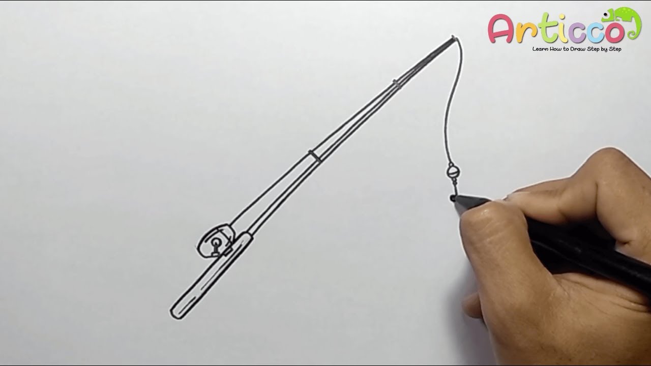 How to Draw Fishing Pole 