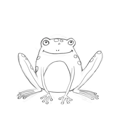 Frog Drawing High-Quality