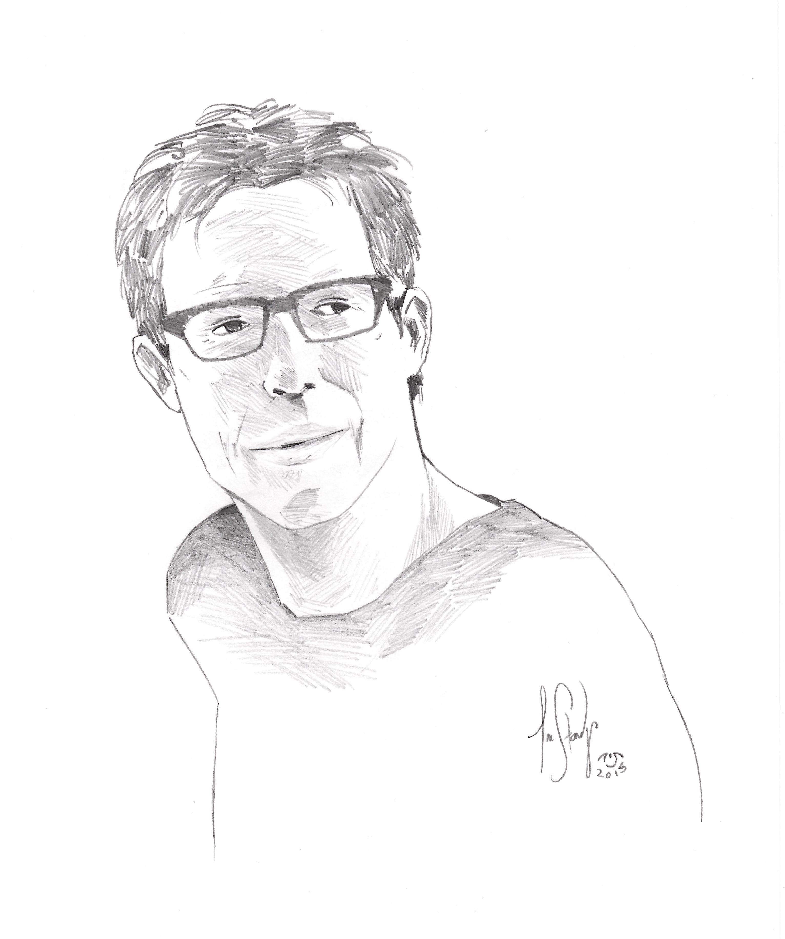 Harrison Wells Drawing Pictures