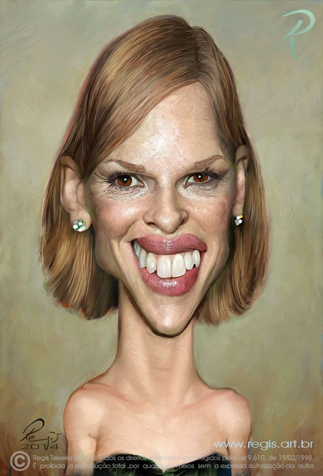 Hilary Swank Drawing High-Quality