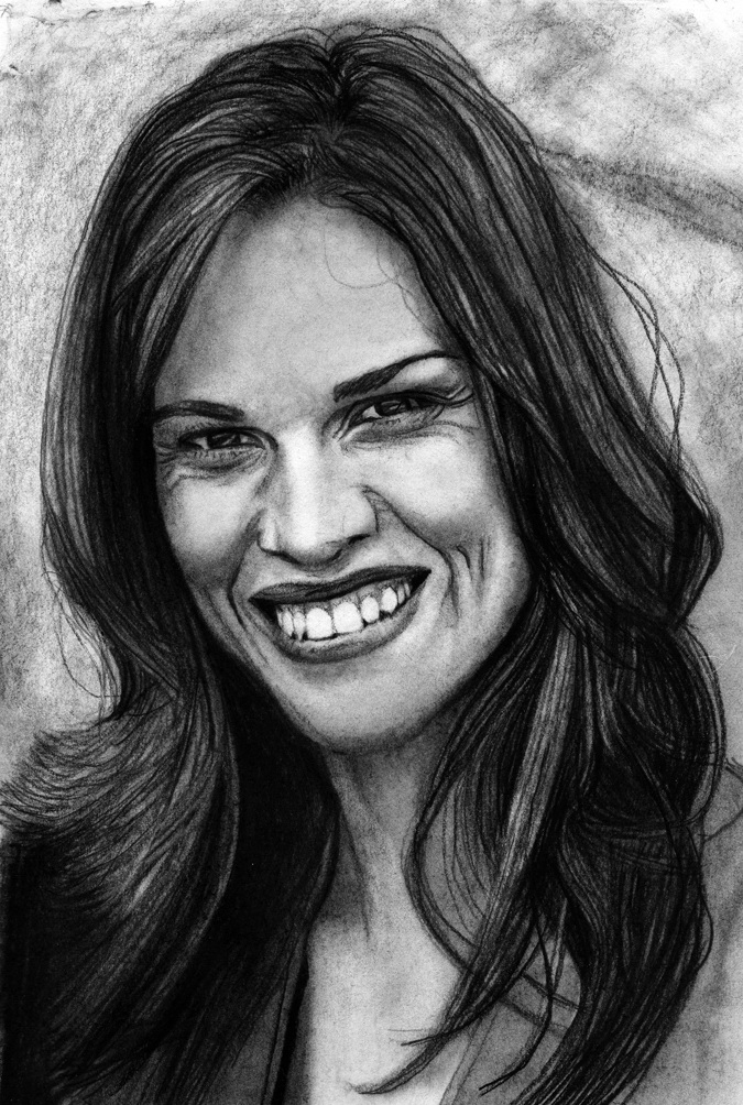 Hilary Swank Drawing Photo