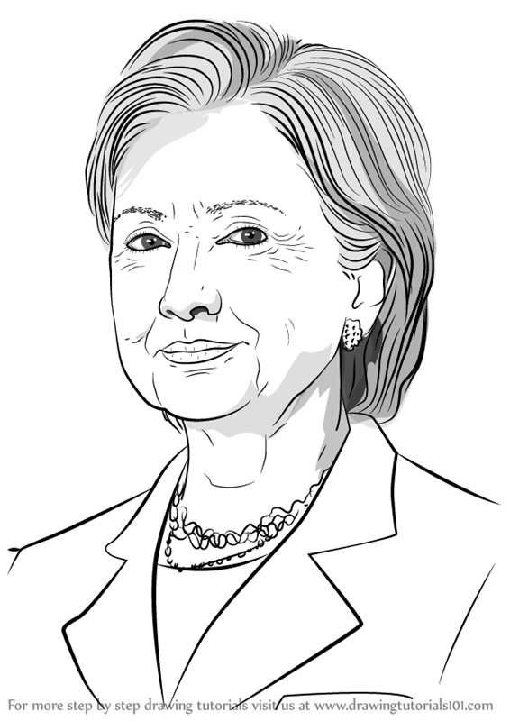 Hillary Clinton Drawing Beautiful Image