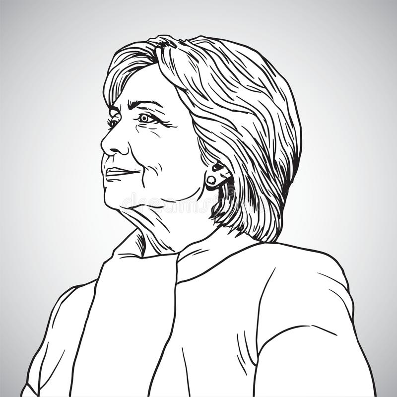 Hillary Clinton Drawing High-Quality
