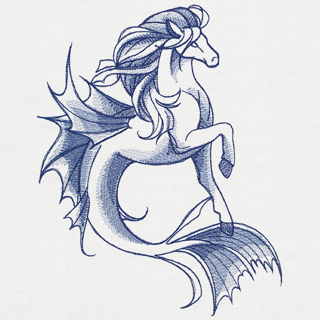 Hippocampus Drawing Beautiful Image