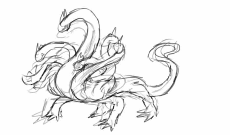 Hydra Dragon Drawing Pic
