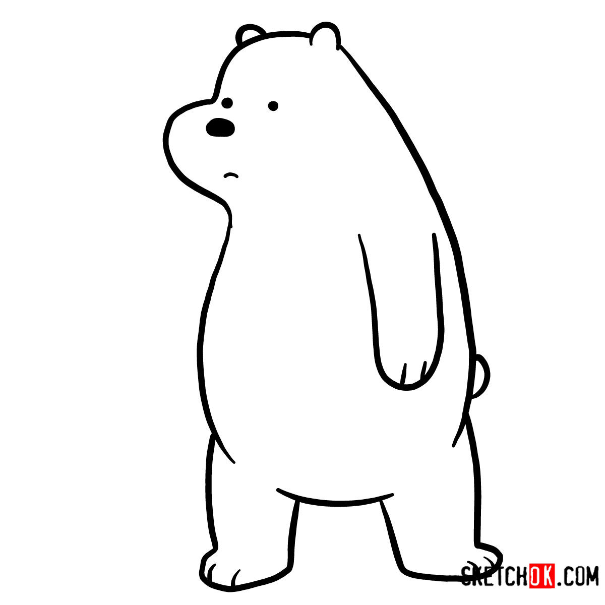 Ice Bear Drawing Sketch