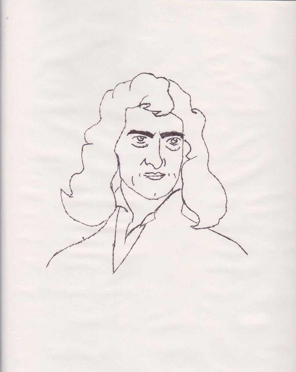 Isaac Newton Drawing Photo