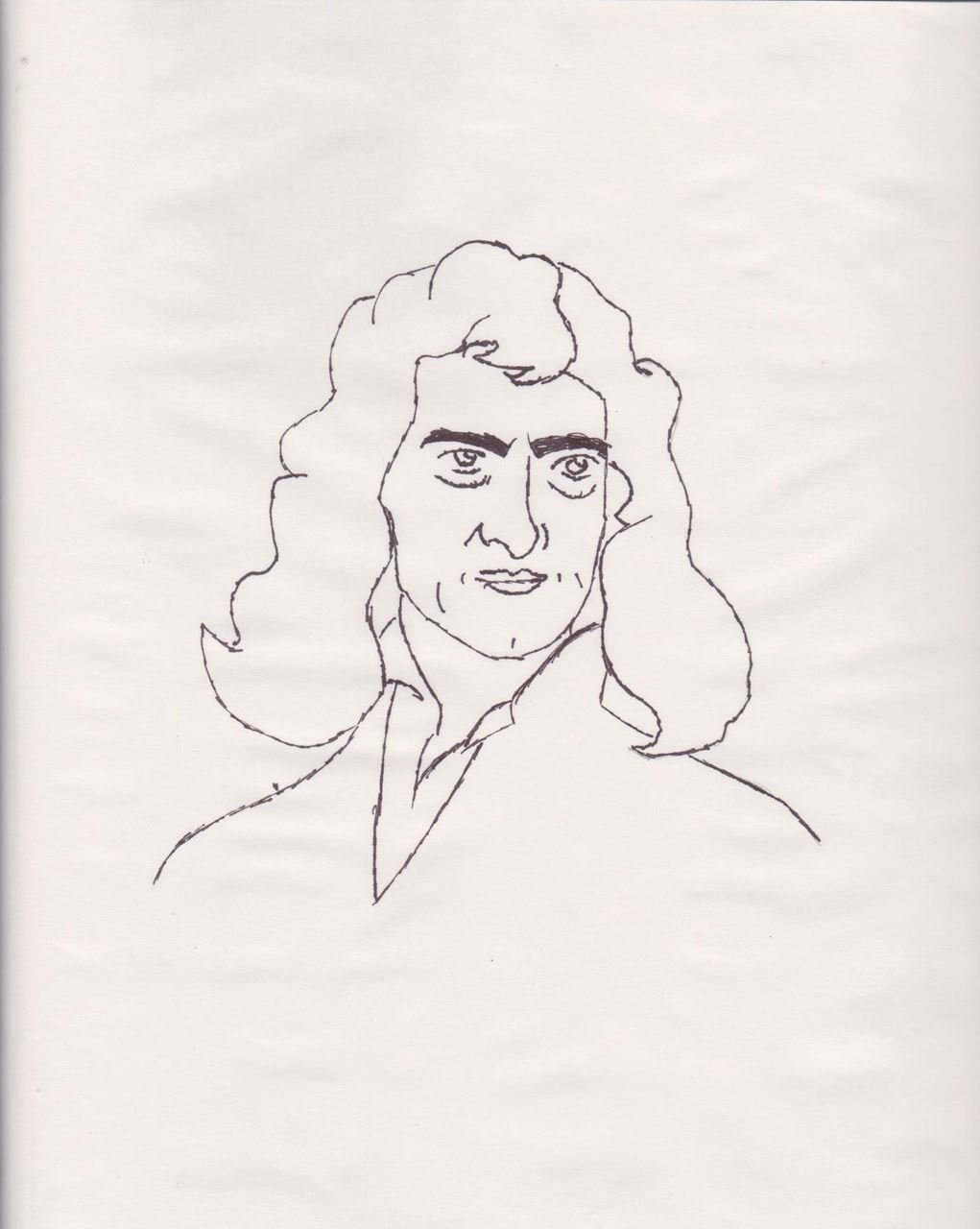 Premium Vector  Isaac newton in yellow and black sketch