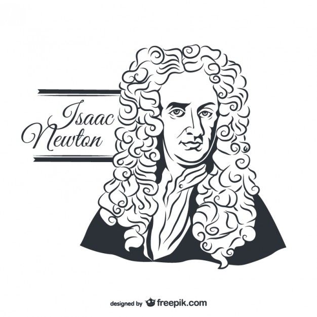 Isaac Newton Drawing Sketch