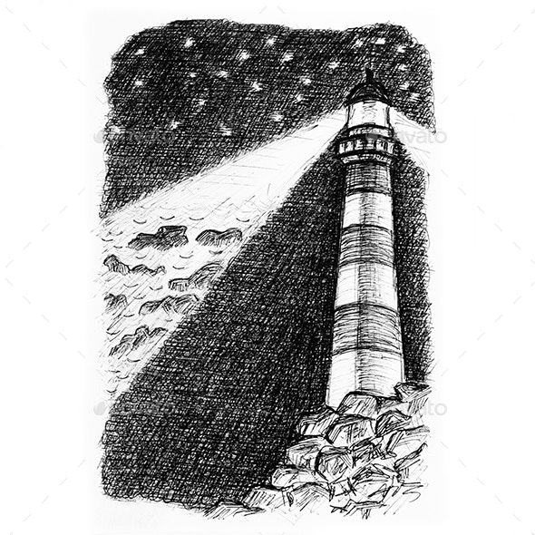 Lighthouse Drawing Art