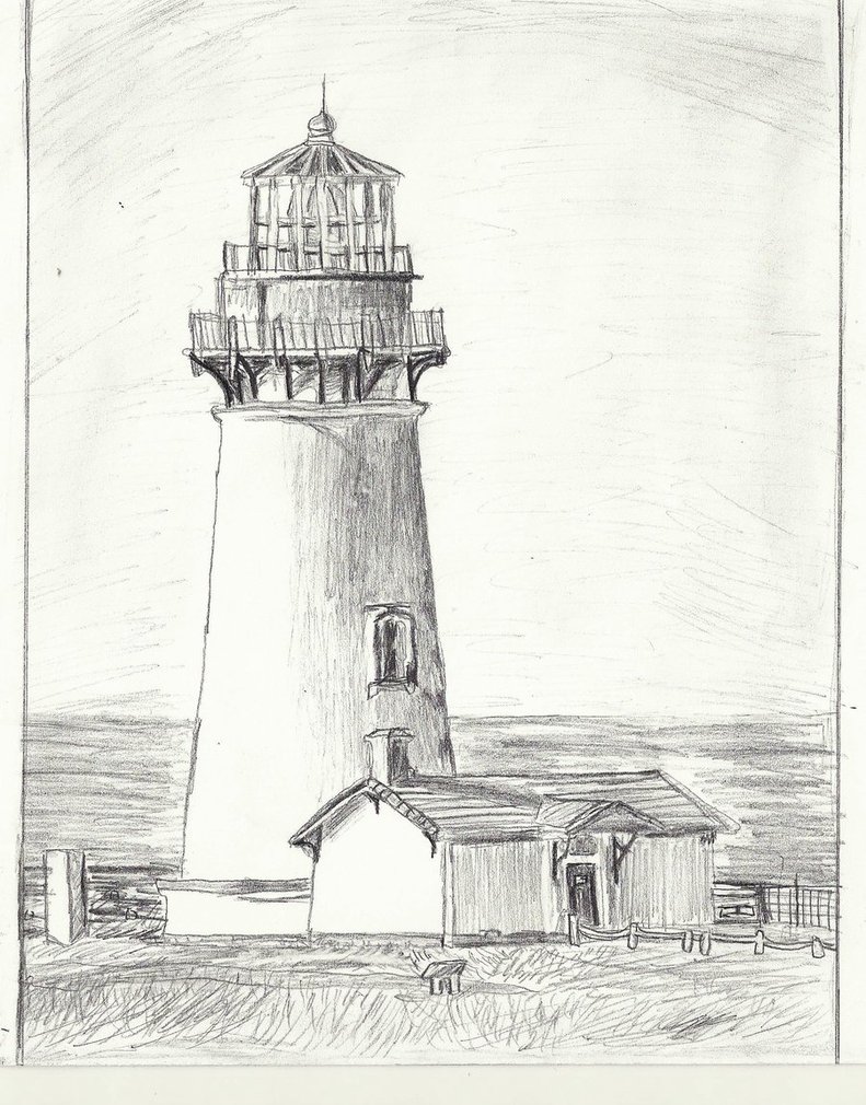 Lighthouse Drawing High-Quality