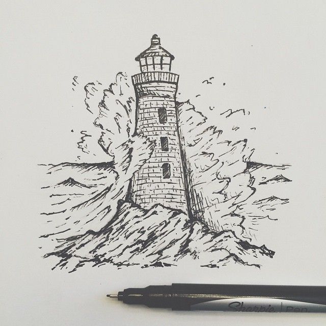 Lighthouse Drawing Images
