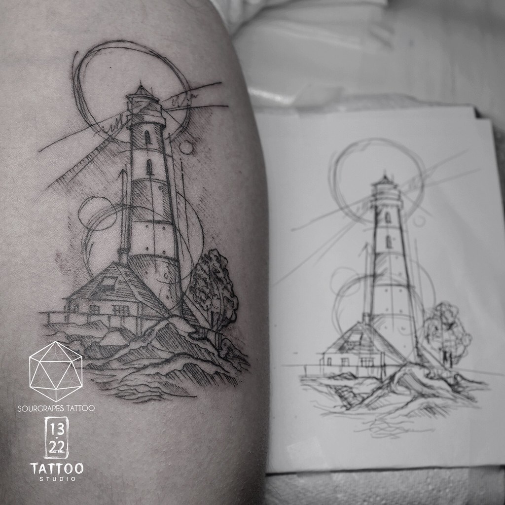 Lighthouse Drawing Pic