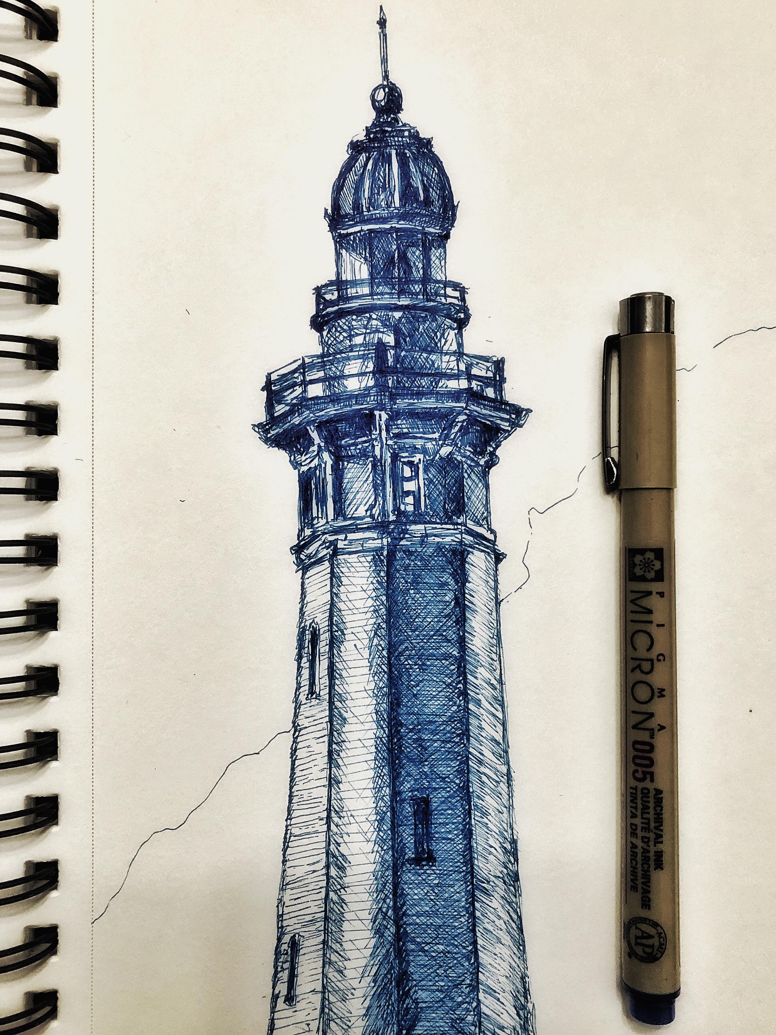 Lighthouse Drawing Pics
