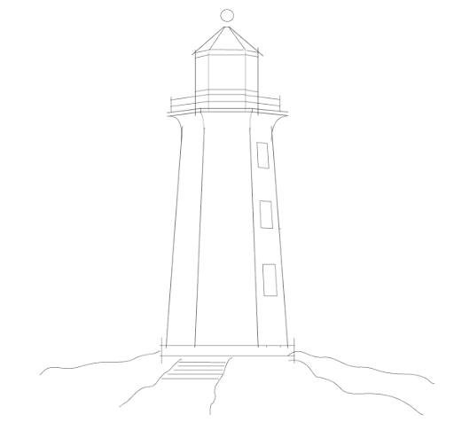 Lighthouse Drawing Realistic