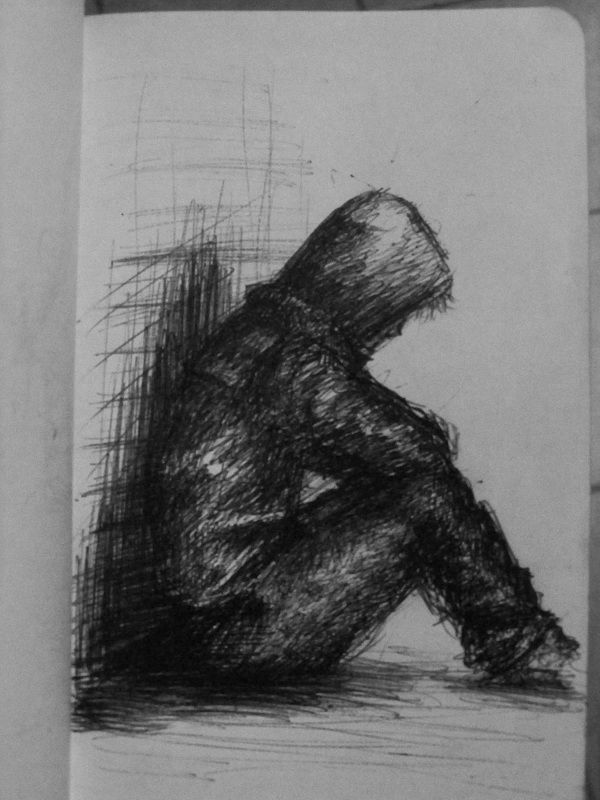 Lonely Drawing Sketch
