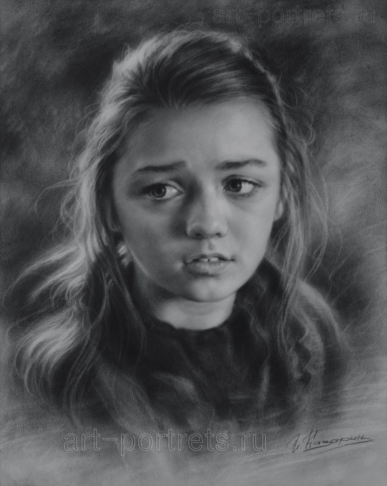 Maisie Williams Drawing High-Quality
