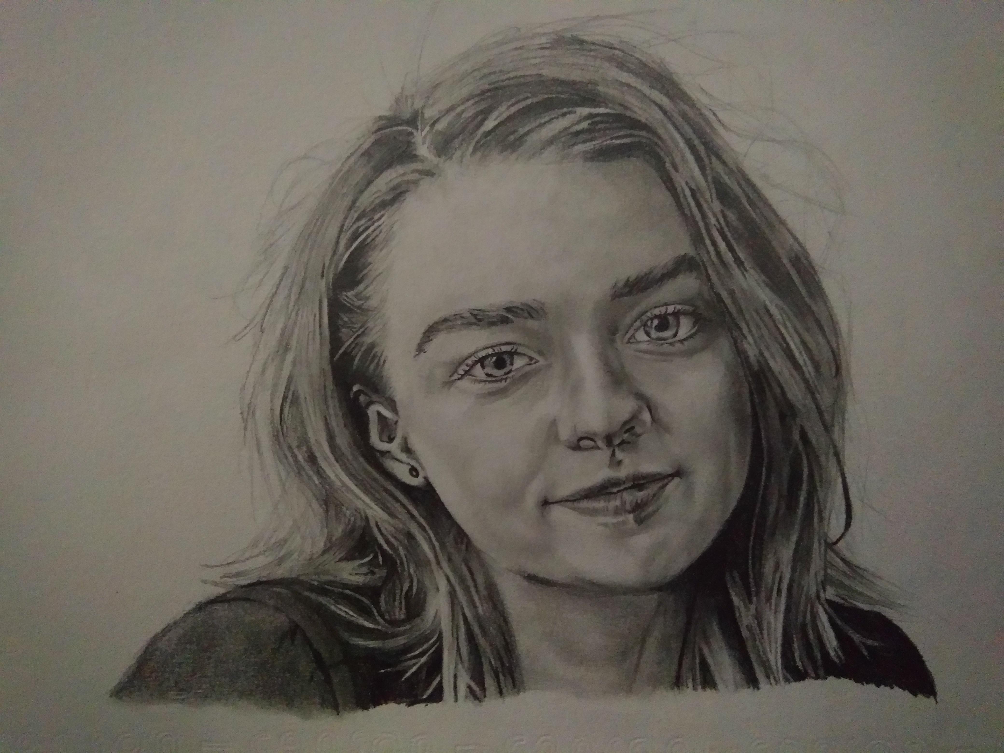 Maisie Williams Drawing Sketch
