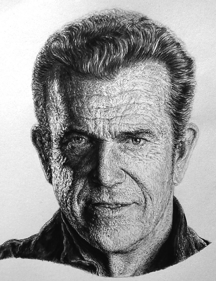 Mel Gibson Drawing Beautiful Image
