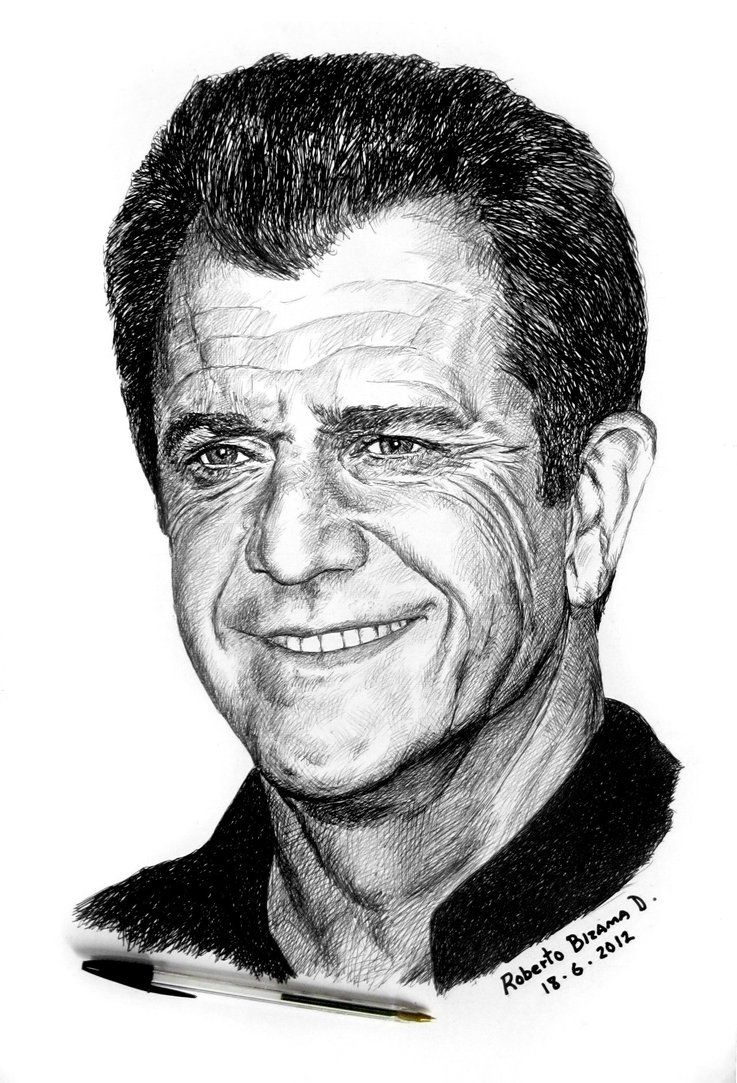 Mel Gibson Drawing Photo
