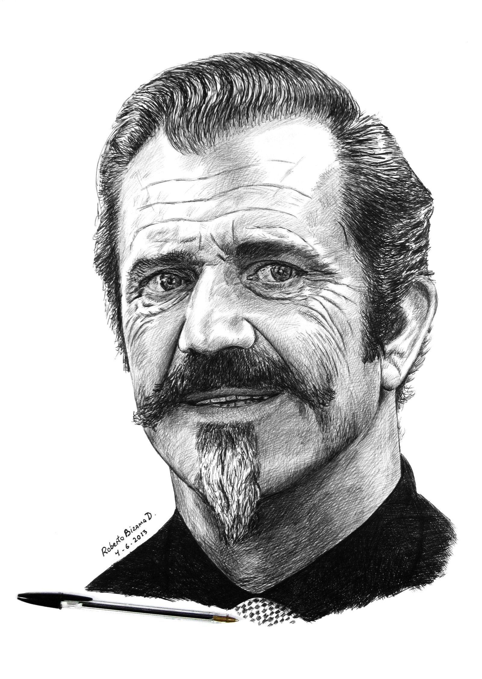 Mel Gibson Drawing Pic
