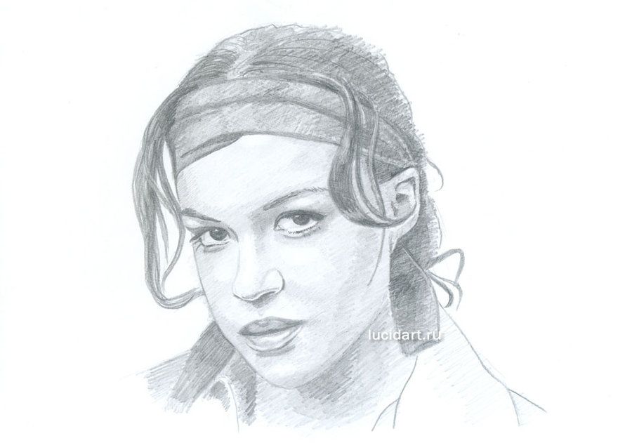 Michelle Rodriguez Art Drawing