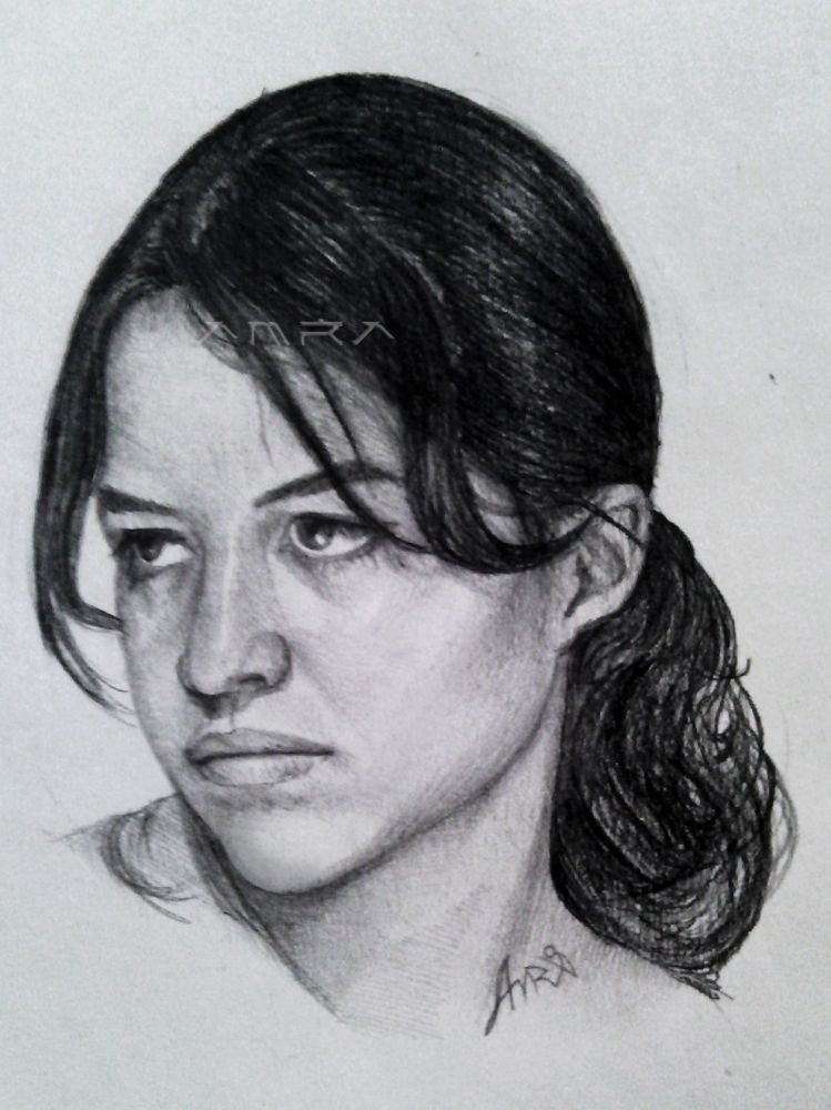 Michelle Rodriguez Drawing Amazing