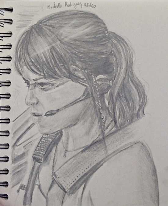 Michelle Rodriguez Drawing High-Quality