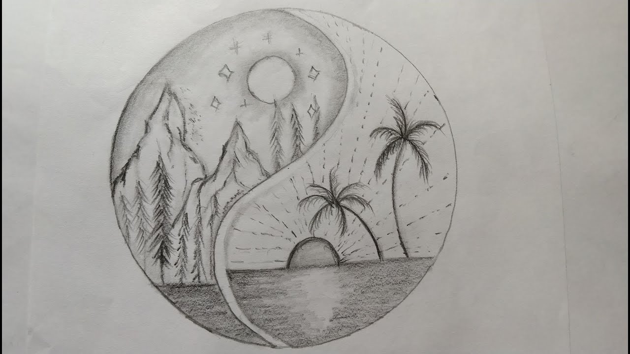 Night And Day Drawing Image