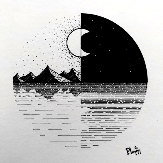 Night And Day Drawing