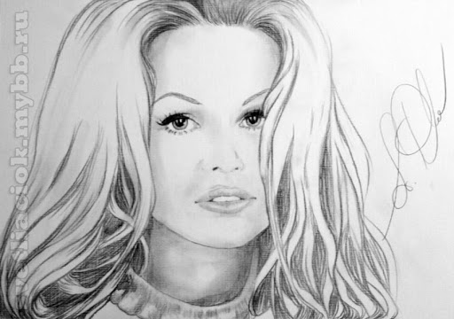 Pamela Anderson Drawing Beautiful Image