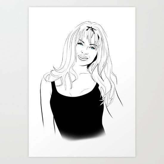Pamela Anderson Drawing High-Quality