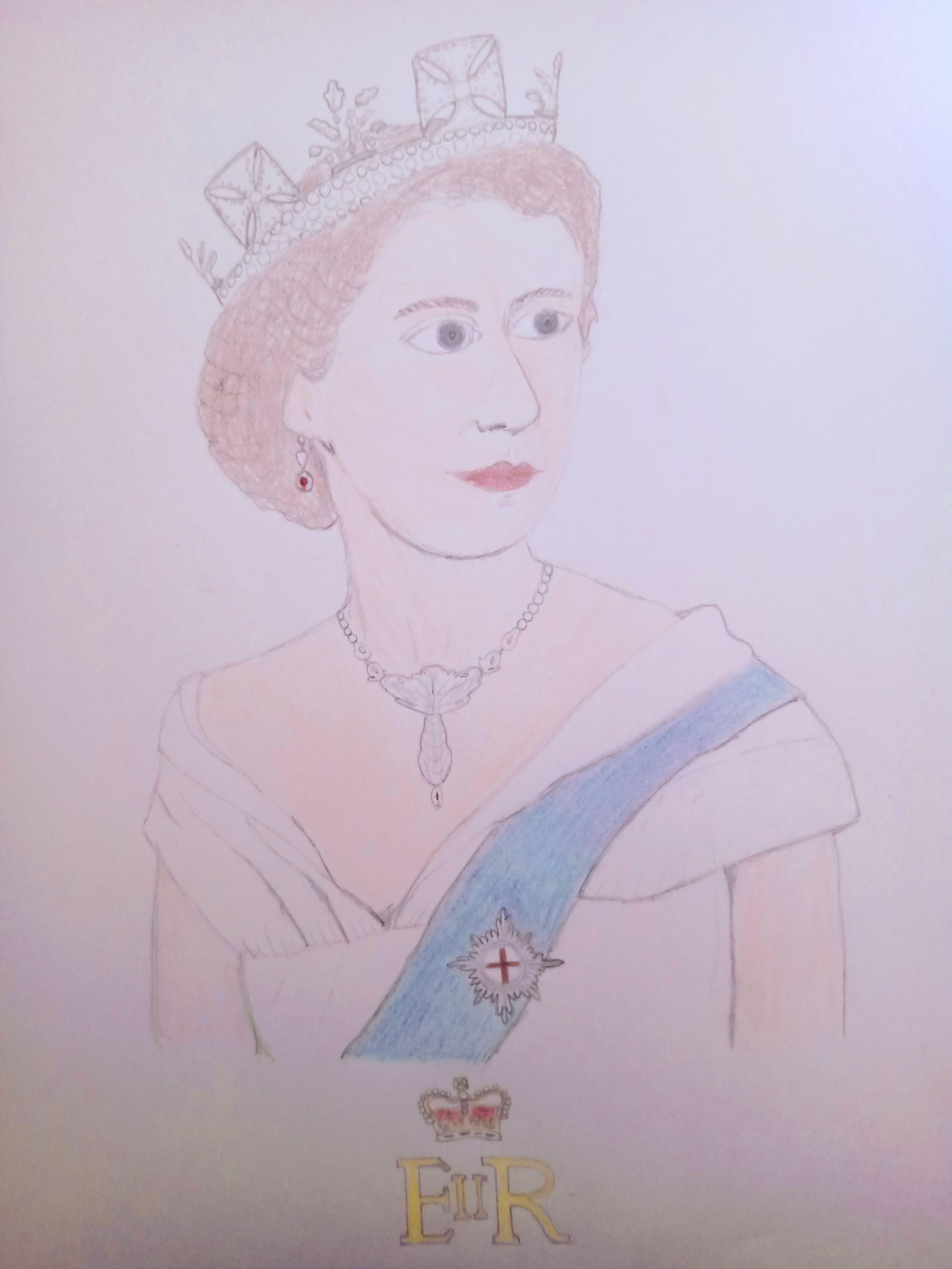 Queen Elizabeth Drawing High-Quality