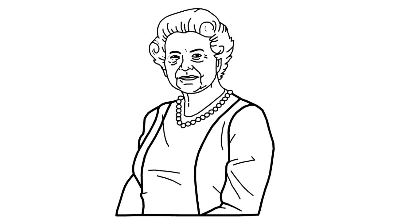 Queen Elizabeth Drawing Images