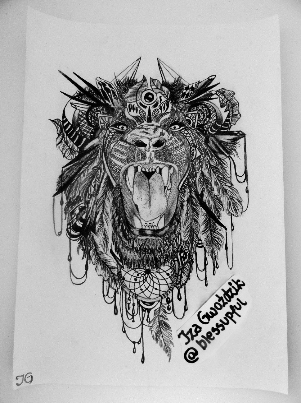 Rasta Lion Drawing Picture