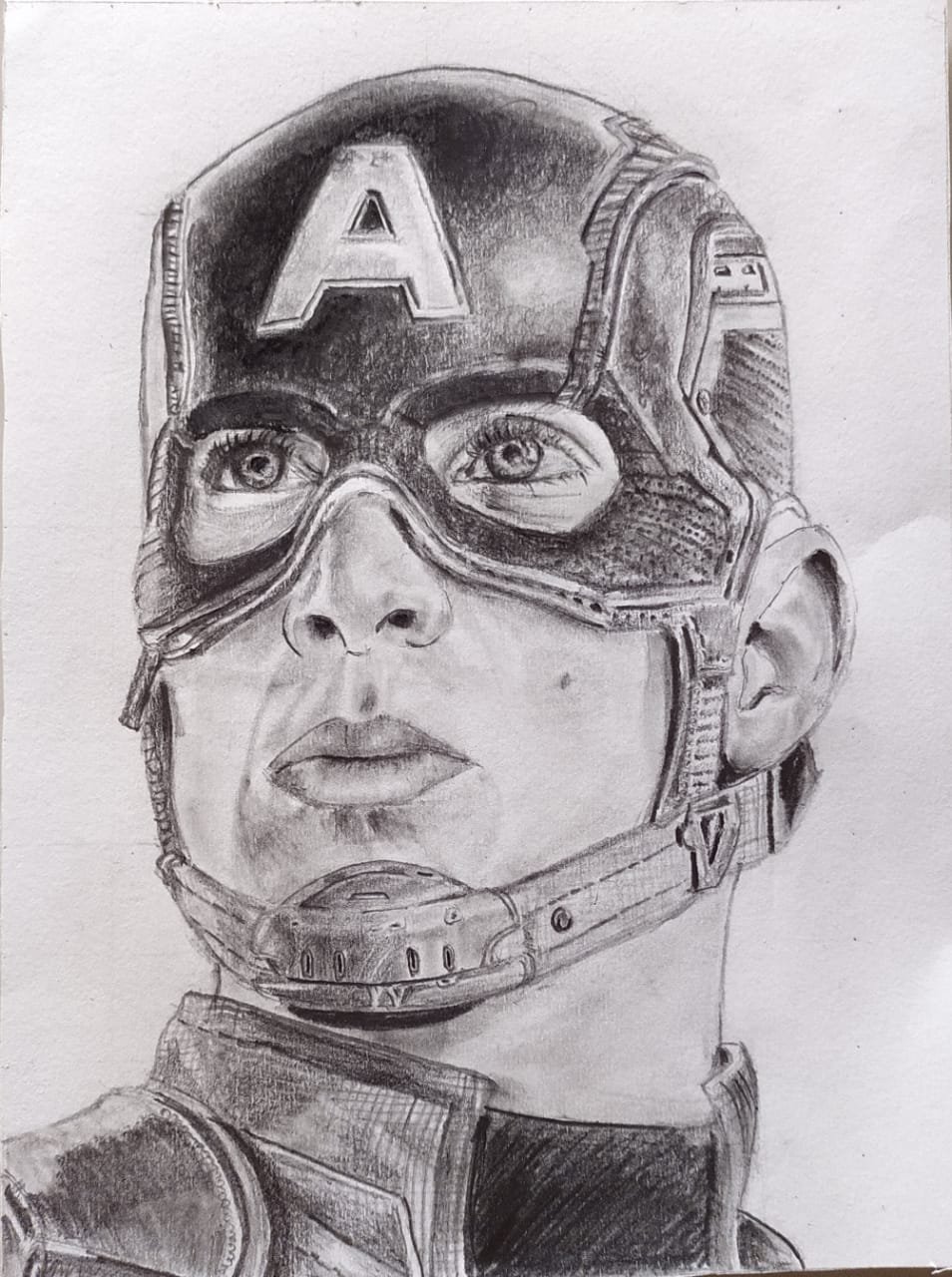 Realistic Sketch Of Captain America Drawing